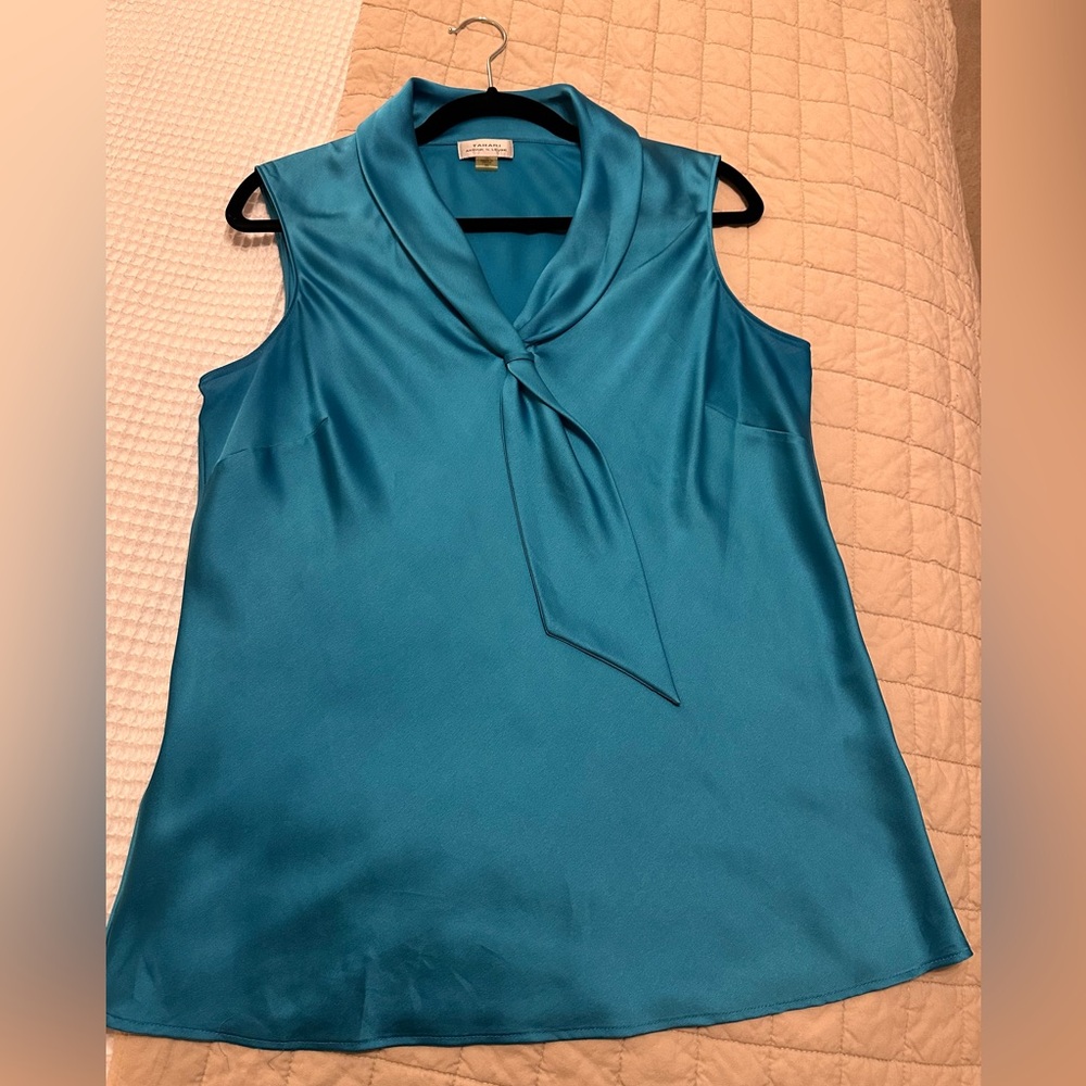 Tahari Sleeveless Silk Top
